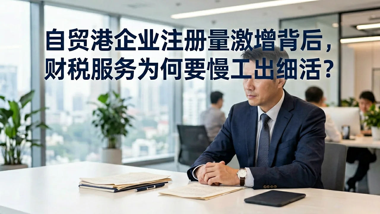自贸港企业注册量激增背后,财税服务为何要慢工出细活